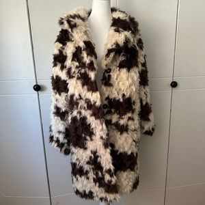 Faux fur coat size Small
